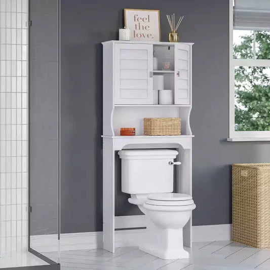 RiverRidge Home Brookfield Meuble de Rangement Mural pour Salle de Bain au-Dessus des Toilettes, Blanc
