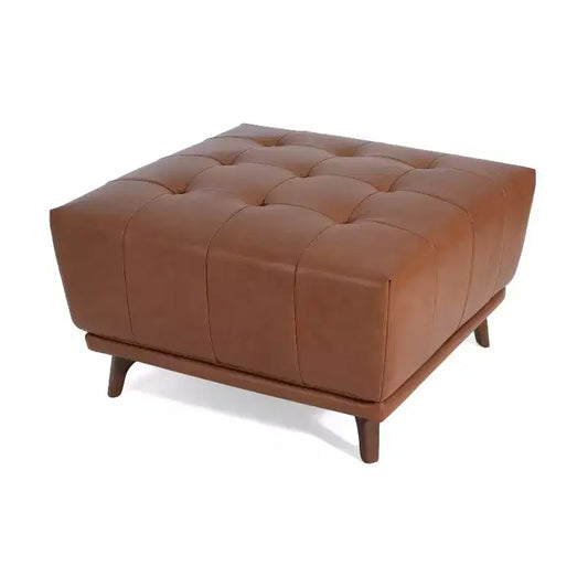 Christopher Knight Home Janelle Pouf carré capitonné en caoutchouc contemporain