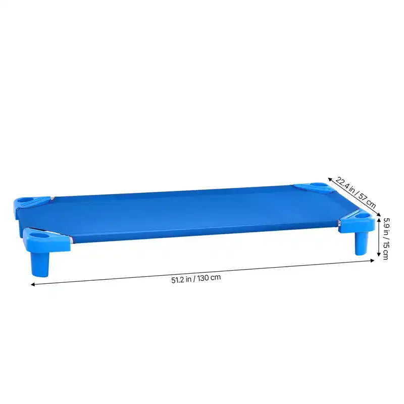Lit d'enfant empilable VEVOR, lot de 4, lits de sieste portables pour tout-petits, lits de garderie de taille standard 132 cm (L) x 58,4 cm (l) pour enfants, lits de garderie pour salle de classe préscolaire