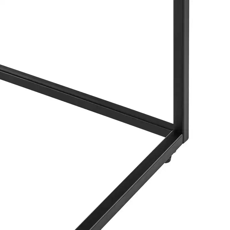 HomeRoots 20 Table d'appoint carrée noire