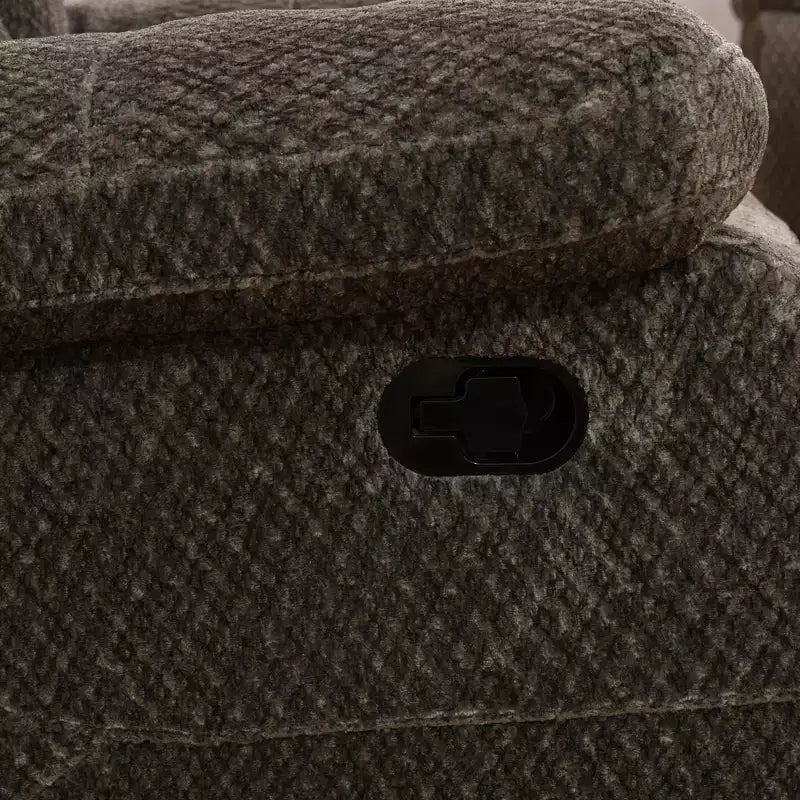 Canapé inclinable MAYEERTY, fauteuil inclinable 3 places en tissu respirant anti-boulochage avec porte-gobelet relevable pour salon, marron