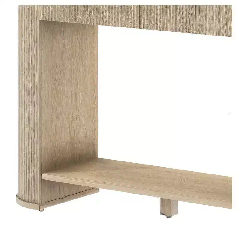Console cannelée de 47,2 pouces avec tiroir et rangement ouvert pour entrée, canapé, salon, chambre à coucher