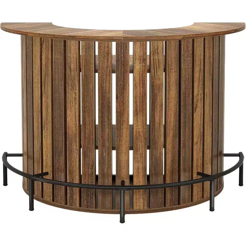 Table de bar Lantine 39.4 à 4 niveaux, meuble de bar à domicile avec repose-pieds, mini-table de bar en arc, armoire à vin moderne pour bar de maison, salon