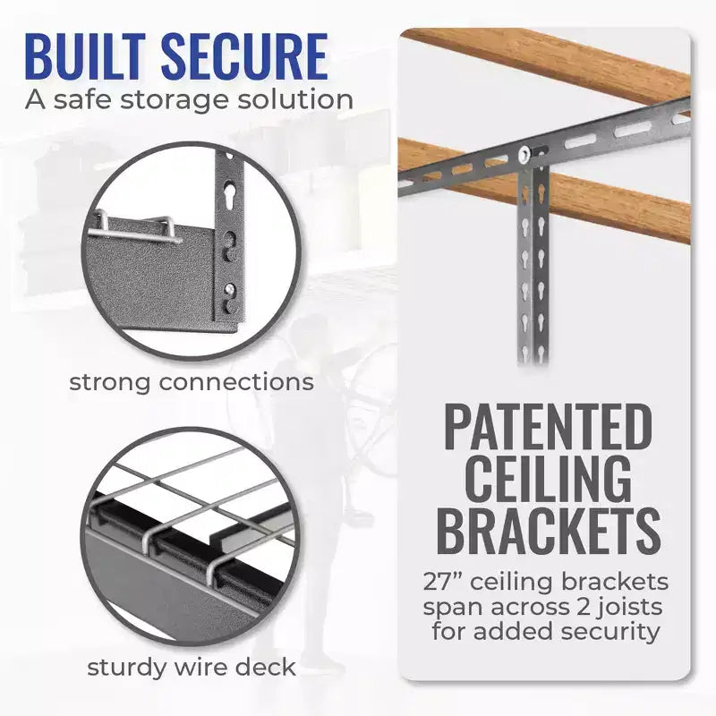 Support de rangement de garage suspendu SafeRacks 4x8