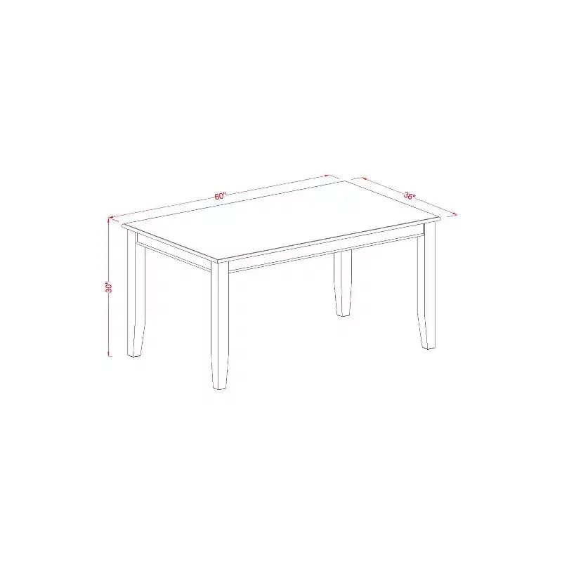 HomeStock Table de salle à manger 6 places rectangulaire en bois massif finition acajou avec 1 banc et 4 chaises
