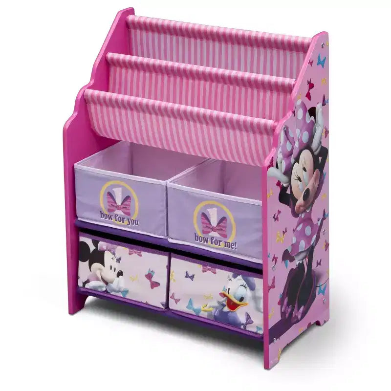Étagère à livres et organiseur de jouets Minnie Mouse Delta Children