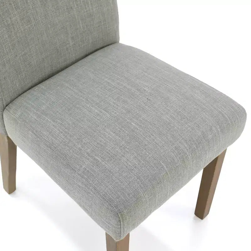 Lot de 2 chaises de salle à manger sans accoudoirs, chaises de salle à manger Parsons avec pieds en bois, chaises de cuisine rembourrées en lin pour salle à manger - Panipeachy