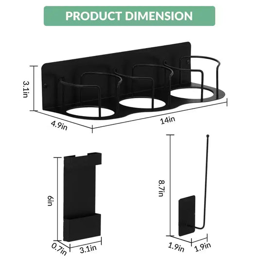 Lot de 4 petits porte-bouteilles d'eau magnétiques pour réfrigérateur, organisateur de tasses de 30 et 40 oz avec rangement pour couvercle/paille (utilisation cuisine/bureau)
