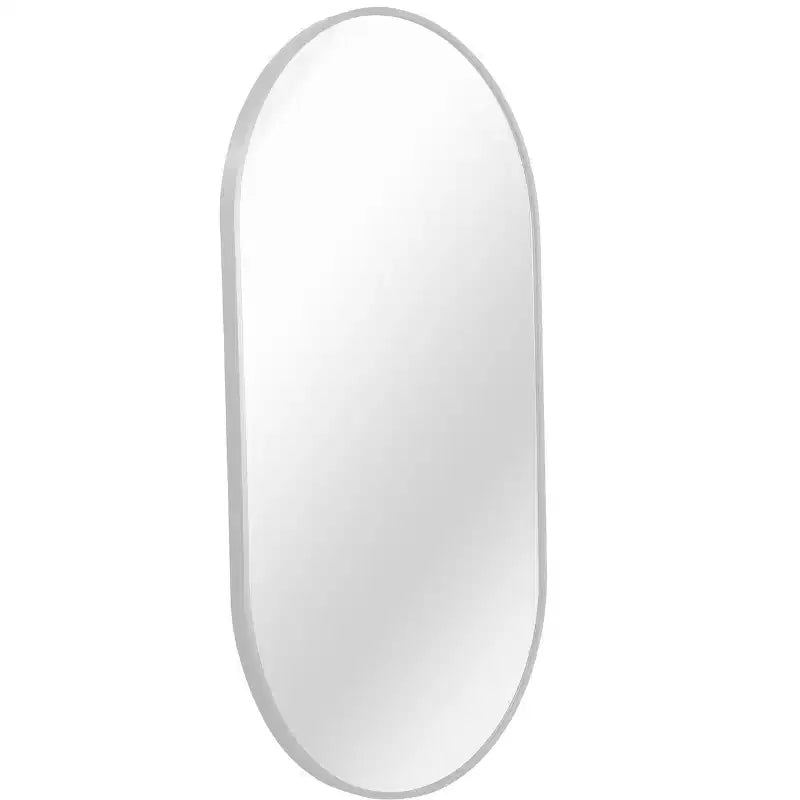 TUYOHW Miroir de salle de bain mural de 50,8 x 83,8 cm, miroir de courtoisie mural ovale moderne avec cadre en métal pour salle de bain, chambre à coucher