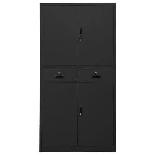 vidaXL Classeur de rangement en métal avec étagères pour bureau en acier