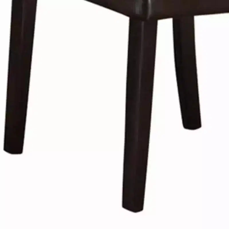 Chaise de salle à manger Royal Hampton en similicuir et pin, lot de 2, brun foncé