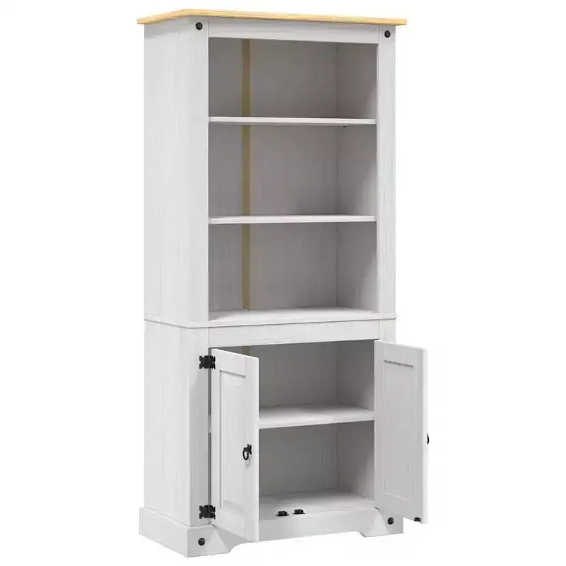 vidaXL Meuble d'appoint marron en pin massif 80x40x170 cm Meuble de rangement