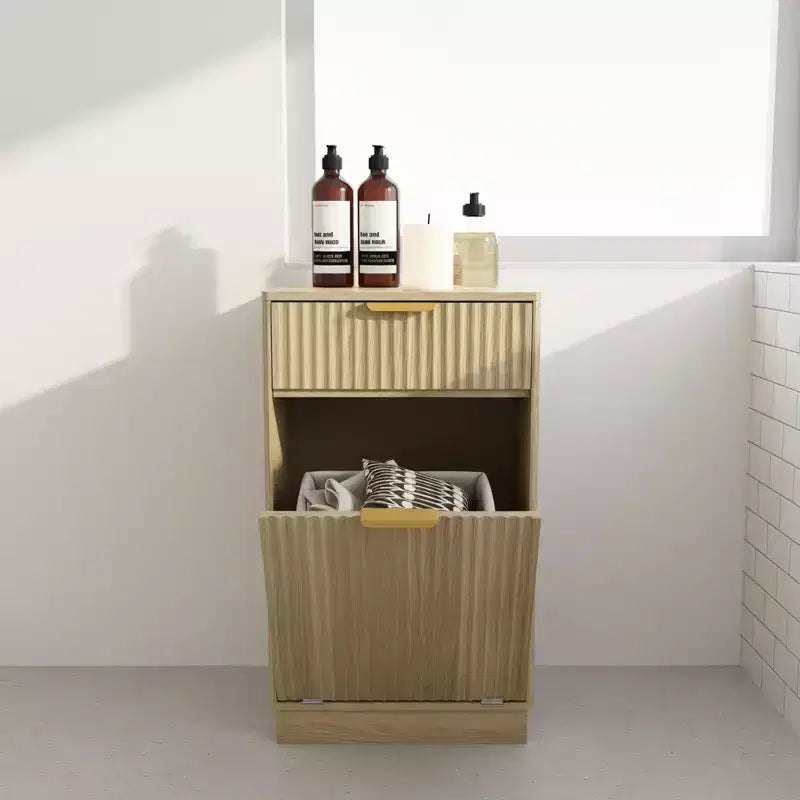 Meuble poubelle basculante Homy Casa avec bac coulissant pour cuisine, entrée ou buanderie