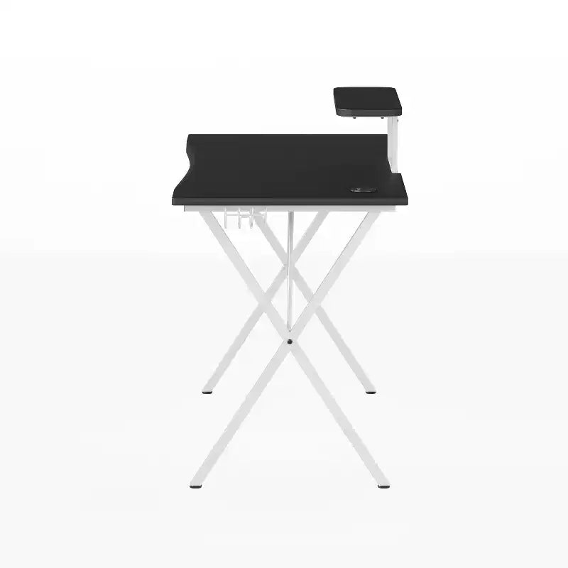 Bureau de gaming Emma et Oliver avec porte-gobelet, support pour casque et support pour écran/smartphone