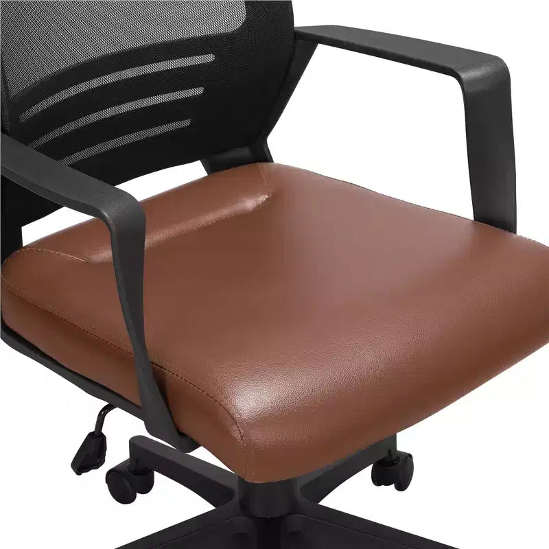 Chaise de Bureau Réglable Yaheetech Chaise d'Ordinateur Mi-Dossier avec Support Lombaire