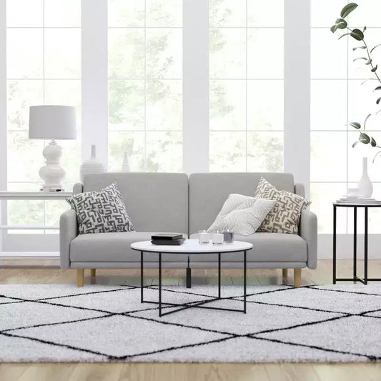 Canapé futon Merrick Lane Mid-Century Modern à dossier divisé avec 3 positions d'inclinaison