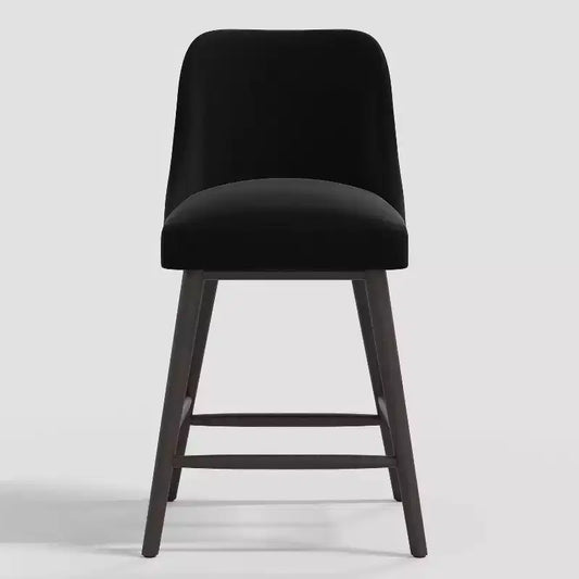 Tabouret de bar 27 Geller avec repose-pieds en velours - Threshold
