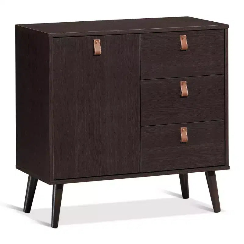 Costway Buffet Console d'entrée avec meuble de présentation marron pour la maison