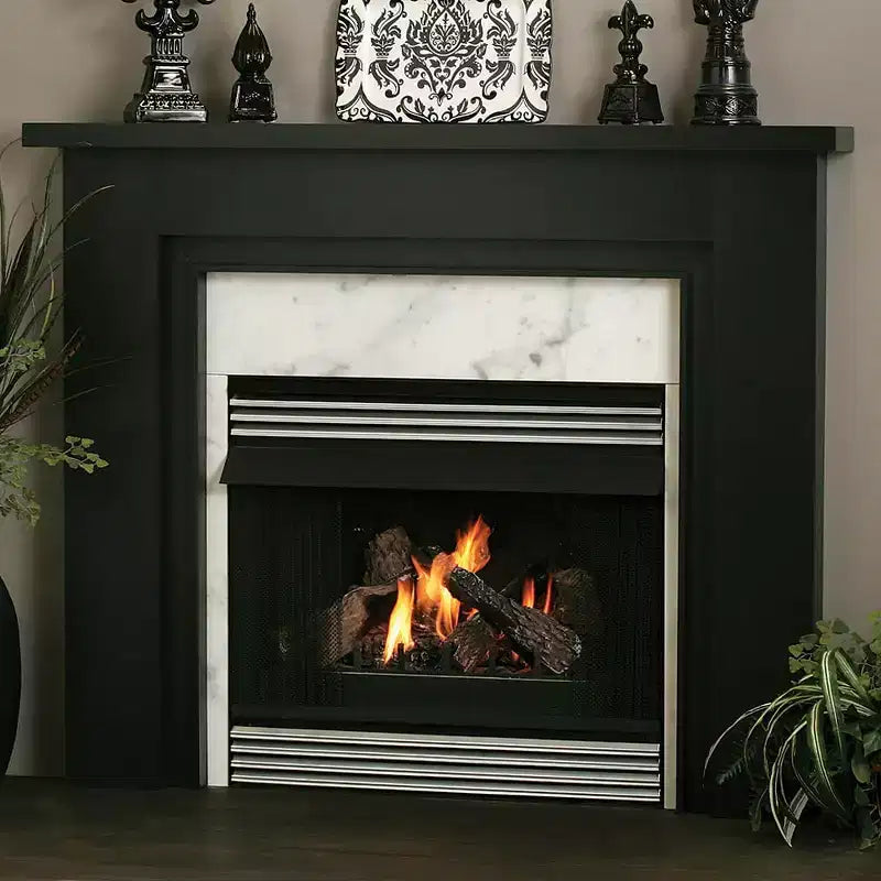 Kit de cadre de cheminée en bois avec tablette et garniture | Essex de Mantels Direct - Cadre de cheminée en peuplier avec tablette