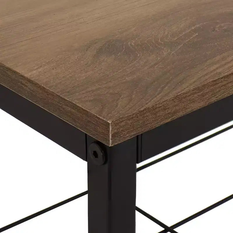 Banc-vestiaire de style industriel Sunnydaze pour intérieur, avec porte-manteau et étagère à chaussures – Étagères en panneaux de particules avec cadre en acier thermolaqué – Marron – 170 cm