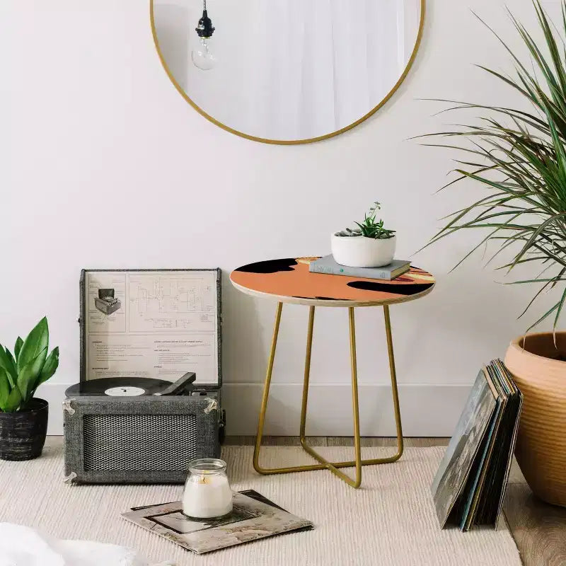 Table d'appoint ronde EELISE_NDRI Mean Greens - Deny Designs