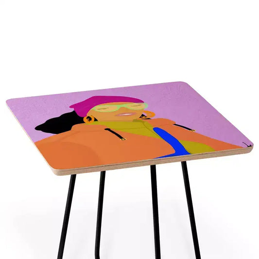 EELISE_NDRI K Table d'appoint carrée Thanks - Deny Designs