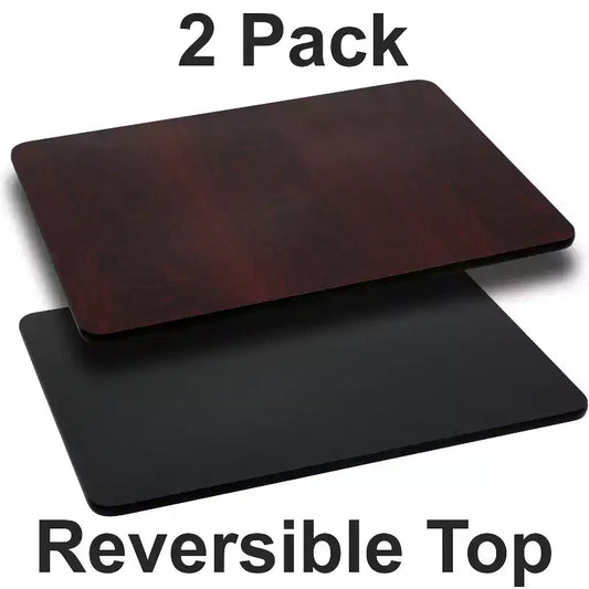 Flash Furniture Lot de 2 plateaux de table rectangulaires 30'' x 48'' avec dessus réversible en stratifié