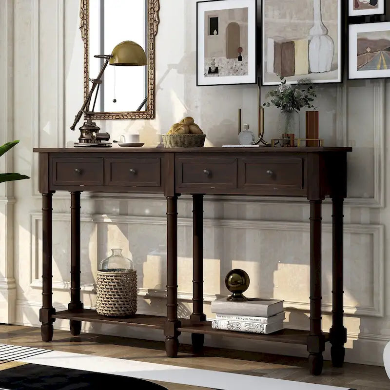 Console 2 tiroirs - 11,10 x 58,00 x 34,00