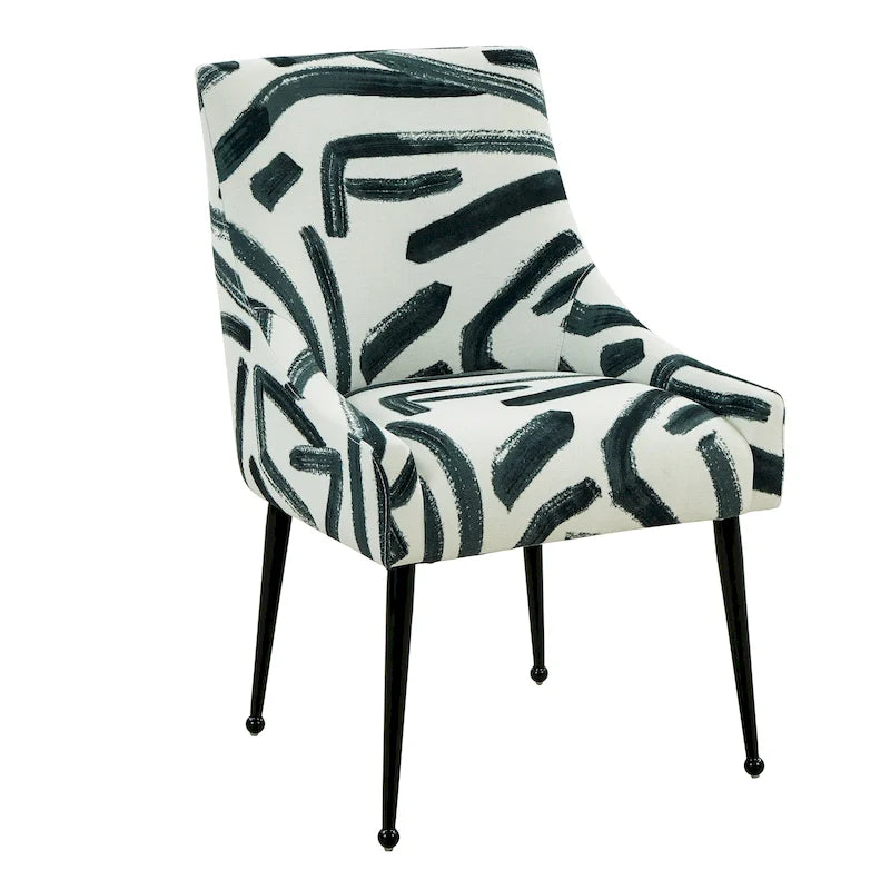 Chaise de salle à manger en velours avec pieds en acier inoxydable