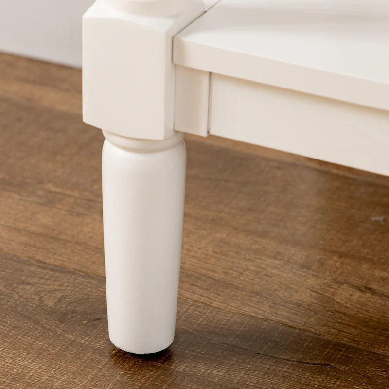 Console avec tiroirs, table d'entrée vintage avec 2 tiroirs, placards et étagère inférieure, blanc
