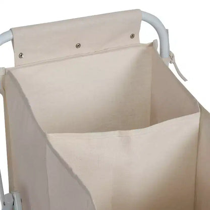 Honey-Can-Do Panier à linge triple accordéon : Panier à linge roulant en acier blanc avec roues, pliable, design ouvert