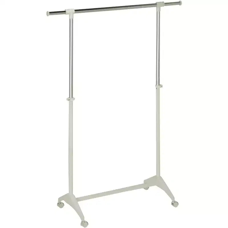 Honey-Can-Do Modern White Garment Rack: Steel Frame, Chrome Finish, Anti-Tip Hardware, 30 lb Capacity, 66.9" Height