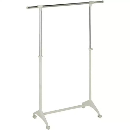 Honey-Can-Do Modern White Garment Rack: Steel Frame, Chrome Finish, Anti-Tip Hardware, 30 lb Capacity, 66.9" Height
