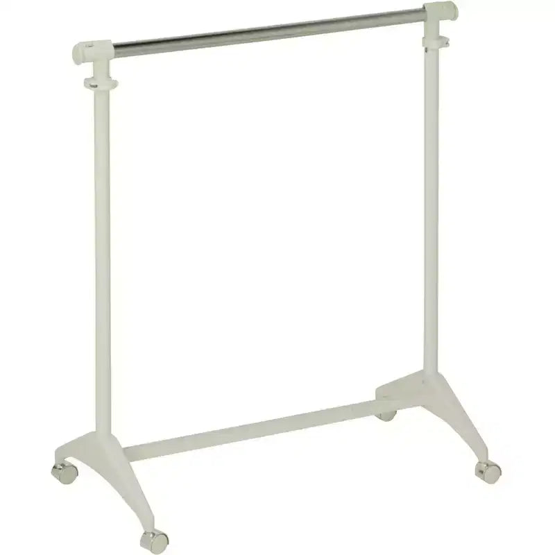 Honey-Can-Do Portant à vêtements moderne blanc : Cadre en acier, finition chromée, quincaillerie anti-basculement, capacité de 13,6 kg, hauteur de 169,9 cm