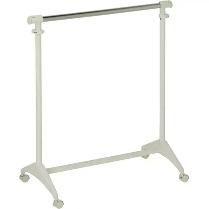 Honey-Can-Do Portant à vêtements moderne blanc : Cadre en acier, finition chromée, quincaillerie anti-basculement, capacité de 13,6 kg, hauteur de 169,9 cm