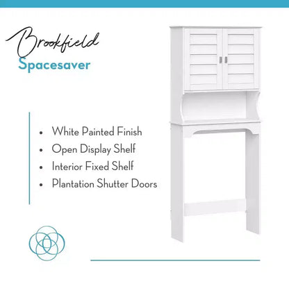RiverRidge Home Brookfield Meuble de Rangement Mural pour Salle de Bain au-Dessus des Toilettes, Blanc