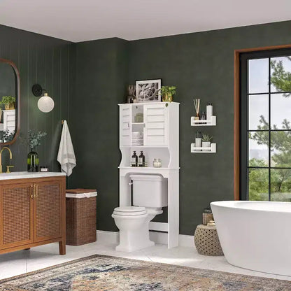 RiverRidge Home Brookfield Meuble de Rangement Mural pour Salle de Bain au-Dessus des Toilettes, Blanc