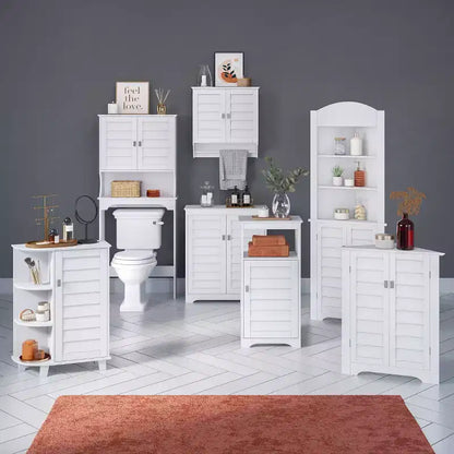RiverRidge Home Brookfield Meuble de Rangement Mural pour Salle de Bain au-Dessus des Toilettes, Blanc