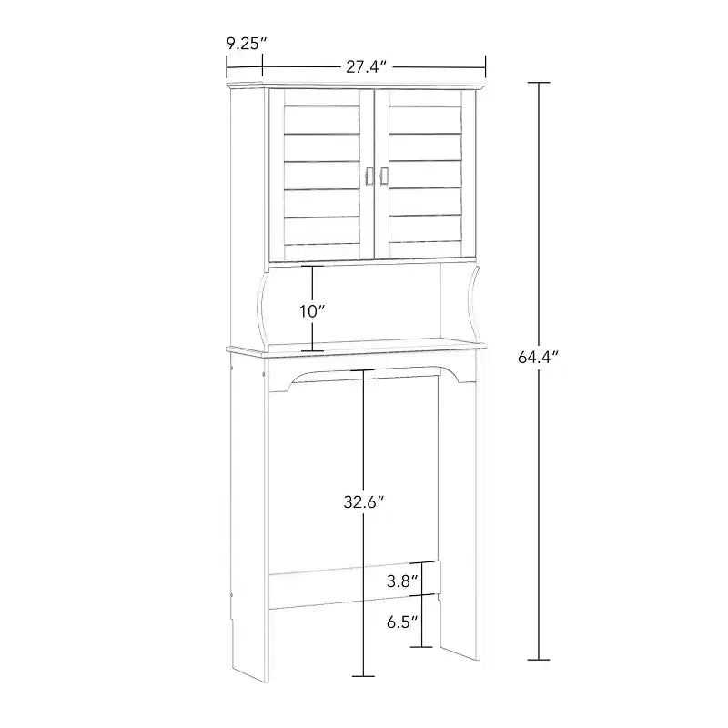 RiverRidge Home Brookfield Meuble de Rangement Mural pour Salle de Bain au-Dessus des Toilettes, Blanc