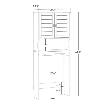 RiverRidge Home Brookfield Meuble de Rangement Mural pour Salle de Bain au-Dessus des Toilettes, Blanc
