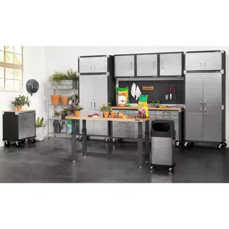Meuble à 4 tiroirs Seville Classics UltraHD avec plateau en bois, 28 x 25 x 34,5