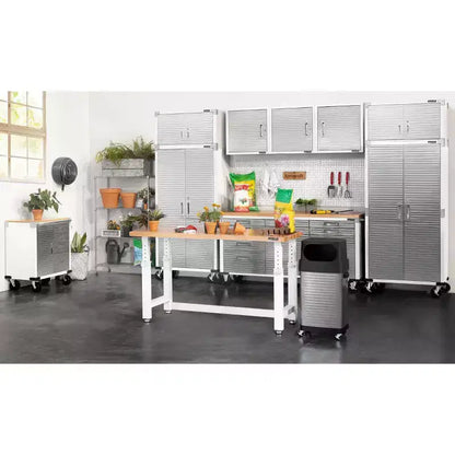 Meuble à 4 tiroirs Seville Classics UltraHD avec plateau en bois, 28 x 25 x 34,5