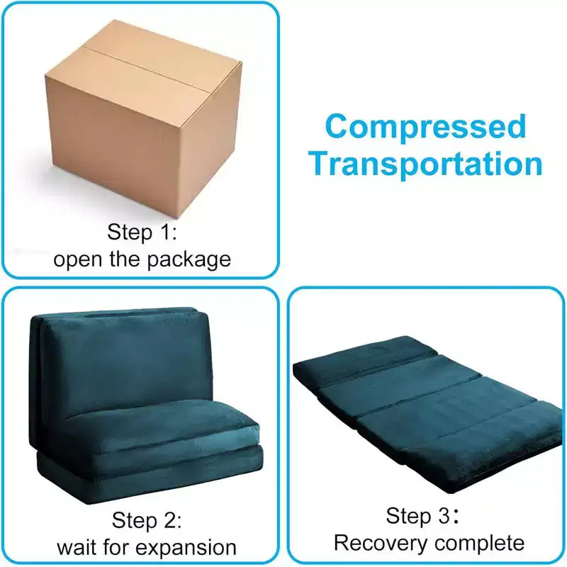 Canapé-lit Mjkone, fauteuil pliable en fausse fourrure douce et lavable, canapé mural en mousse, matelas de sol