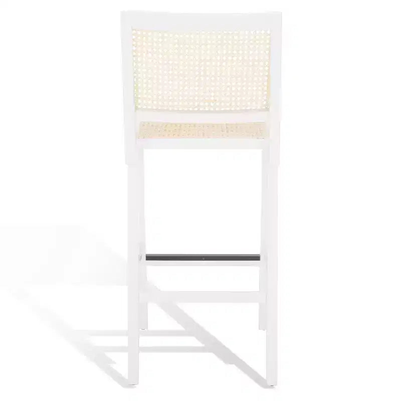 Tabouret de bar Hattie en canne française - SFV4140 - Blanc/Naturel - Safavieh Couture