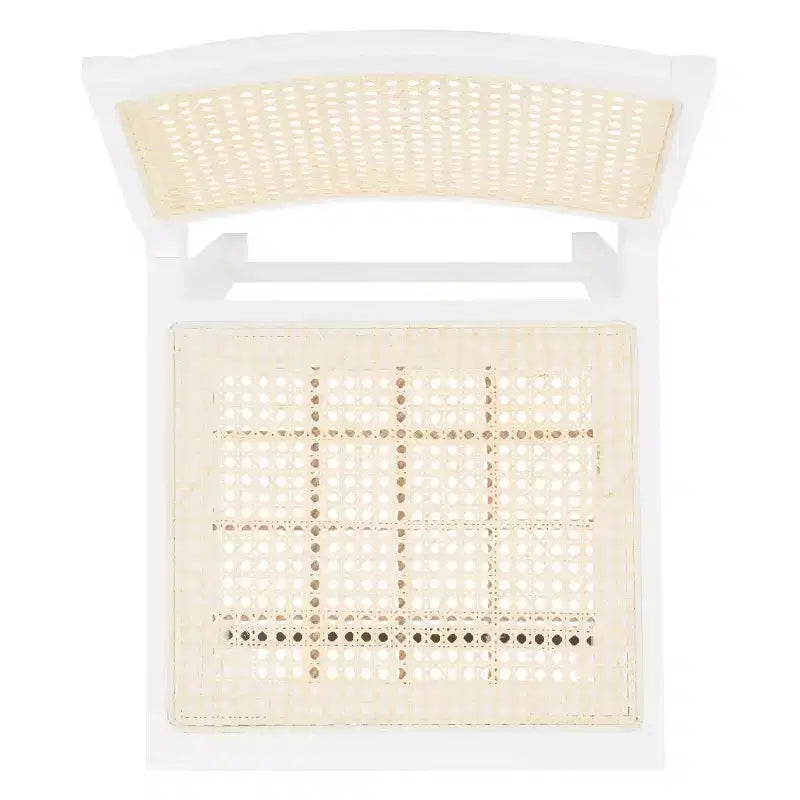 Tabouret de bar Hattie en canne française - SFV4140 - Blanc/Naturel - Safavieh Couture