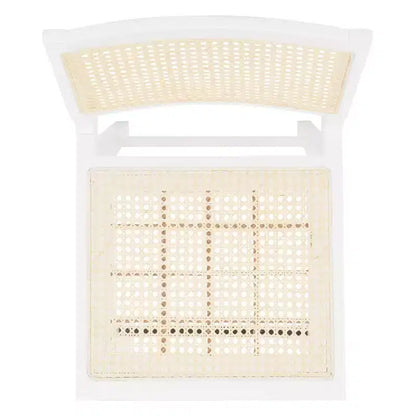 Tabouret de bar Hattie en canne française - SFV4140 - Blanc/Naturel - Safavieh Couture