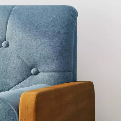 Fauteuil club une place avec accoudoirs, capitonné, style moderne du milieu du siècle - Merax