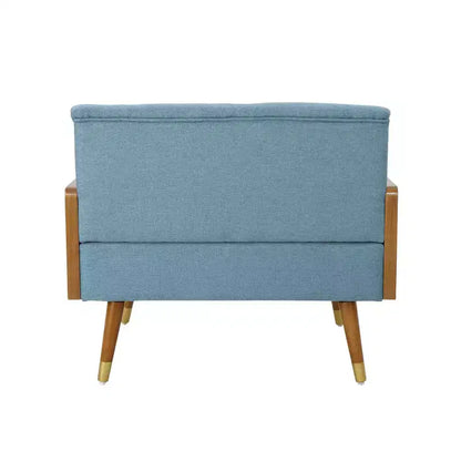 Fauteuil club une place avec accoudoirs, capitonné, style moderne du milieu du siècle - Merax