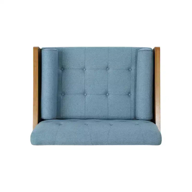Fauteuil club une place avec accoudoirs, capitonné, style moderne du milieu du siècle - Merax