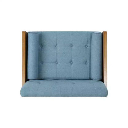 Fauteuil club une place avec accoudoirs, capitonné, style moderne du milieu du siècle - Merax
